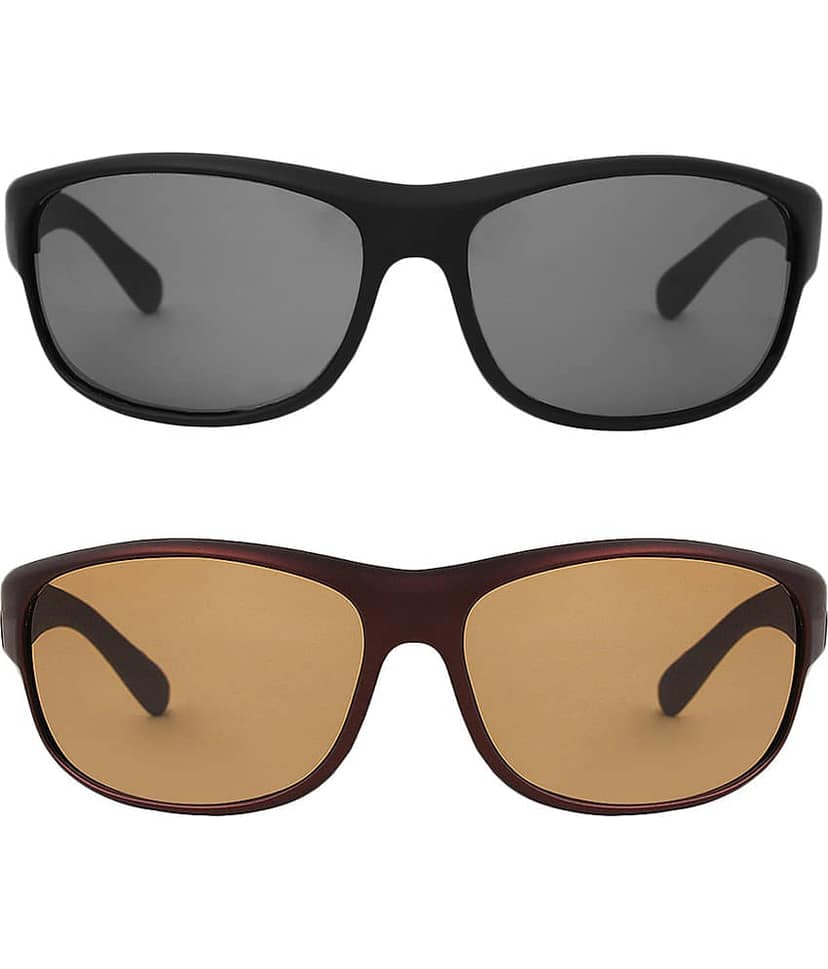 Kanny Devis - UV Protected Black Riding Goggles ( Pack of 2 )