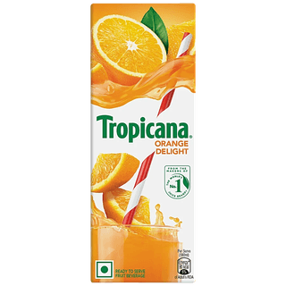 Tropicana Orange Delight Fruit Juice - No Added Preservatives, 180 Ml Tetra