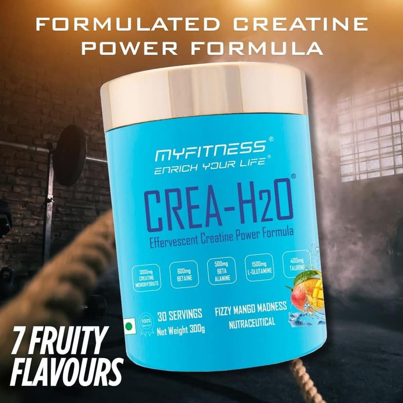 Myfitness Creatine Monohydrate Powder | 300g | Effervescent Pre Workout Power Formula | Creatine Powder With Betaine | Beta Alanine | L-Glutamine | Taurine | Electrolyte Blend view 3