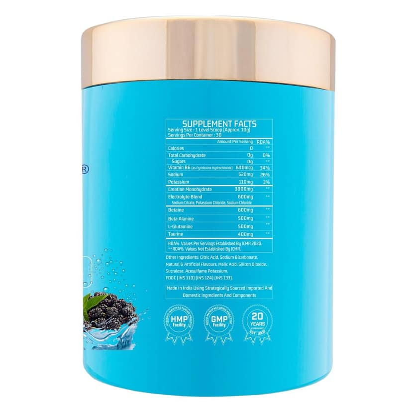 Myfitness Creatine Monohydrate Powder | 300g | Effervescent Pre Workout Power Formula | Creatine Powder With Betaine | Beta Alanine | L-Glutamine | Taurine | Electrolyte Blend view 8
