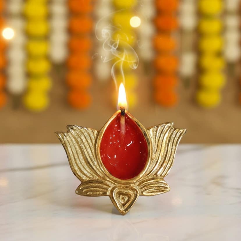 Aluminium 1 Wick Deepak No. 1 - Puja Items, Length : 3.2 Inch (ASMAS517 A)