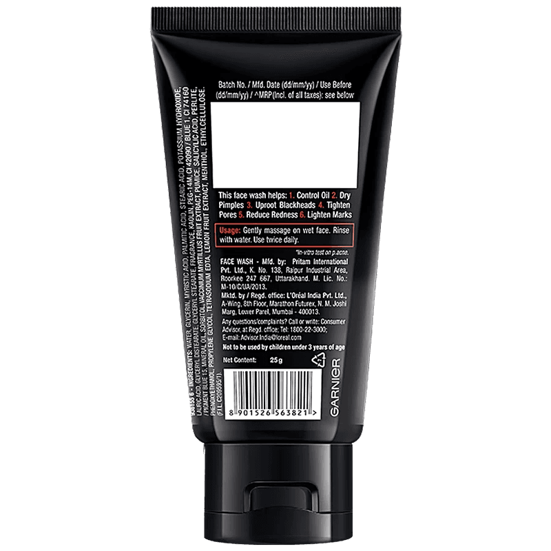 Garnier Men Men - Acno Fight, Anti-Pimple Facewash, 25 G view 2
