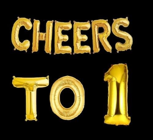 Partyzon Gold Cheers to Birthday Foil Balloon Combo Party Decoration for Anniversary Celebration 16 Inches view 2