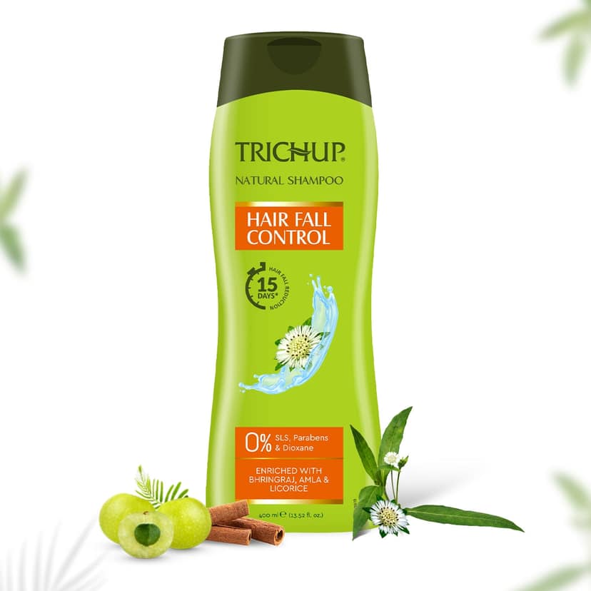 Trichup Hair Fall Control Natural Shampoo 400 ml (Pack of 2) – Herbal Shampoo for Stronger, Healthier Hair