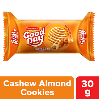 Britannia Good Day Cashew Almond Cookies - Crunchy, Ready To Eat, 30 g