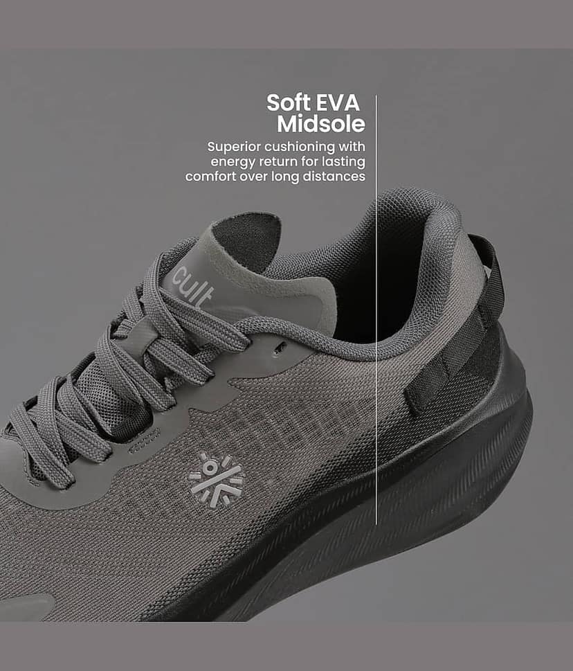 Cult AeroRush Dark Grey Men's Sports Running Shoes view 5