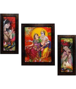 Indianara Synthetic Painting With Frame