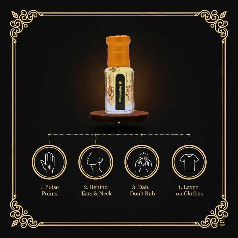 Alnaqi Fragrances Shuyuqqh Attar| Perfume Oil – Alcohol-Free Long-Lasting Roll-On | Bergamot, Saffron Rose, Oud Wood, Amber Vanilla | Unisex Luxury Attar view 4