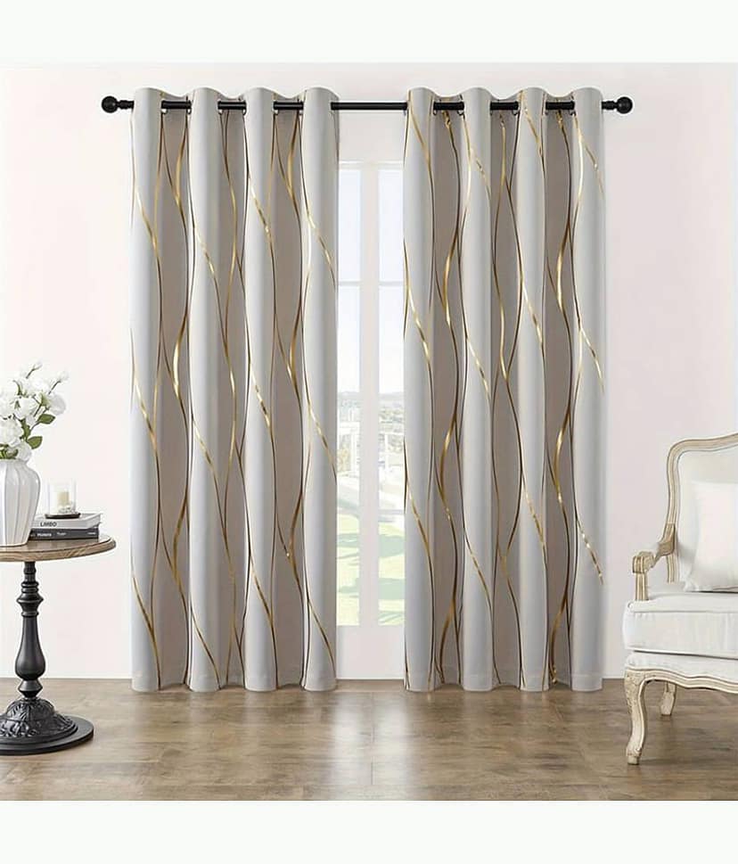 V21 decod Graphic Room Darkening Eyelet Curtain 5 ft ( Pack of 1 ) - Brown view 2