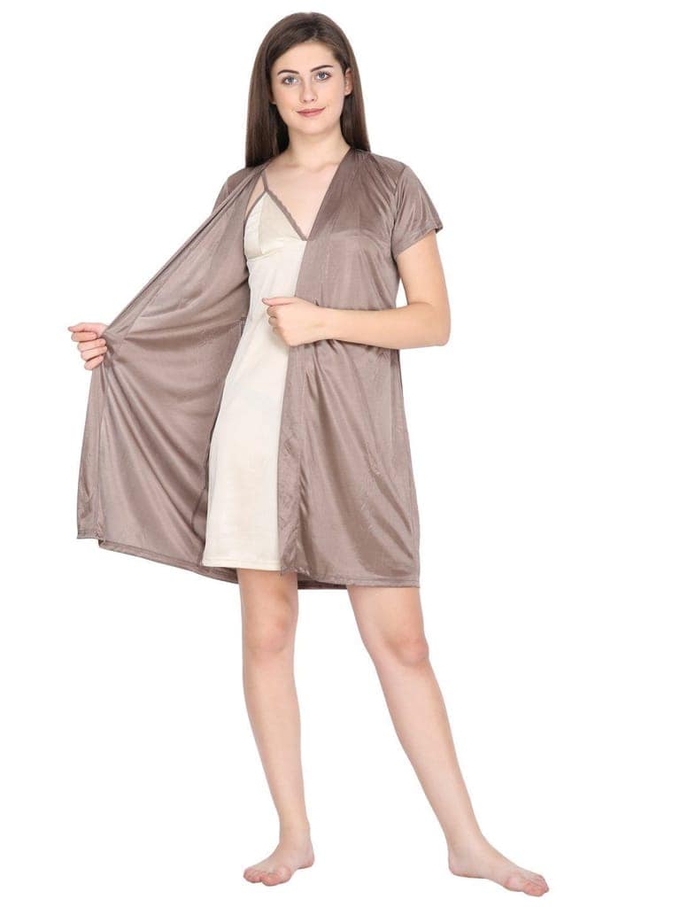 Klamotten Women's Satin Robe Set DB101Bm