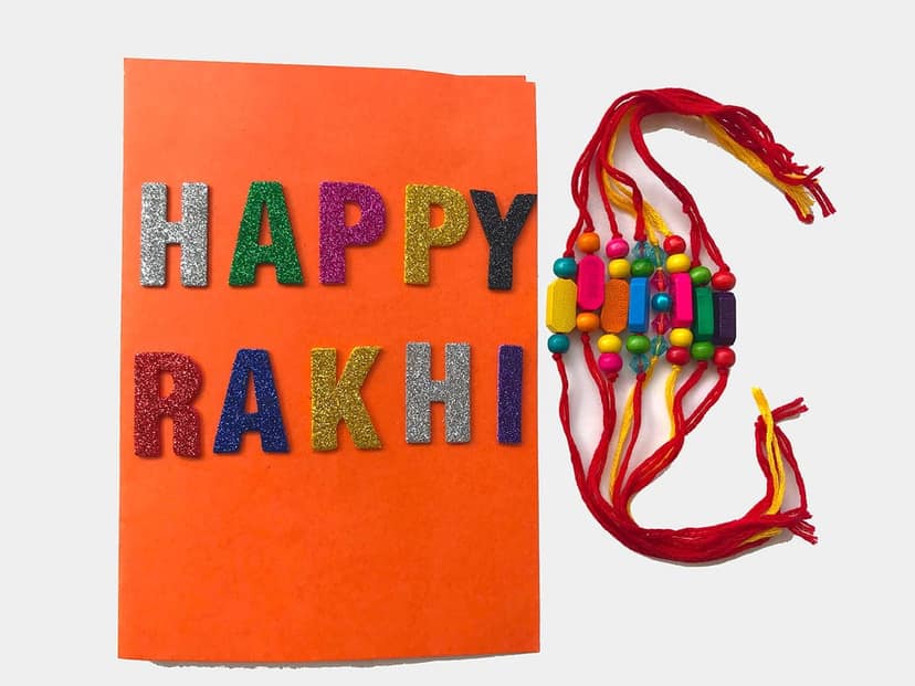 The brown box�Rakhi Making Kit,Rakhi Making Material,Rakhi for Brother,Friendship Band Making kit,Craft kit,Art and Craft Kit,Rakhi Greeting Card Making Kit,7,DIY Kit,Bracelet Making Kit. view 3