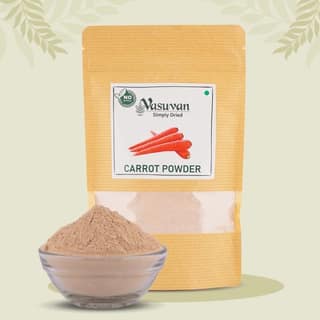 Vasuvan Carrot Powder (100g) | Premium Dehydrated Carrot Dust | Natural Sweetener & Colorant