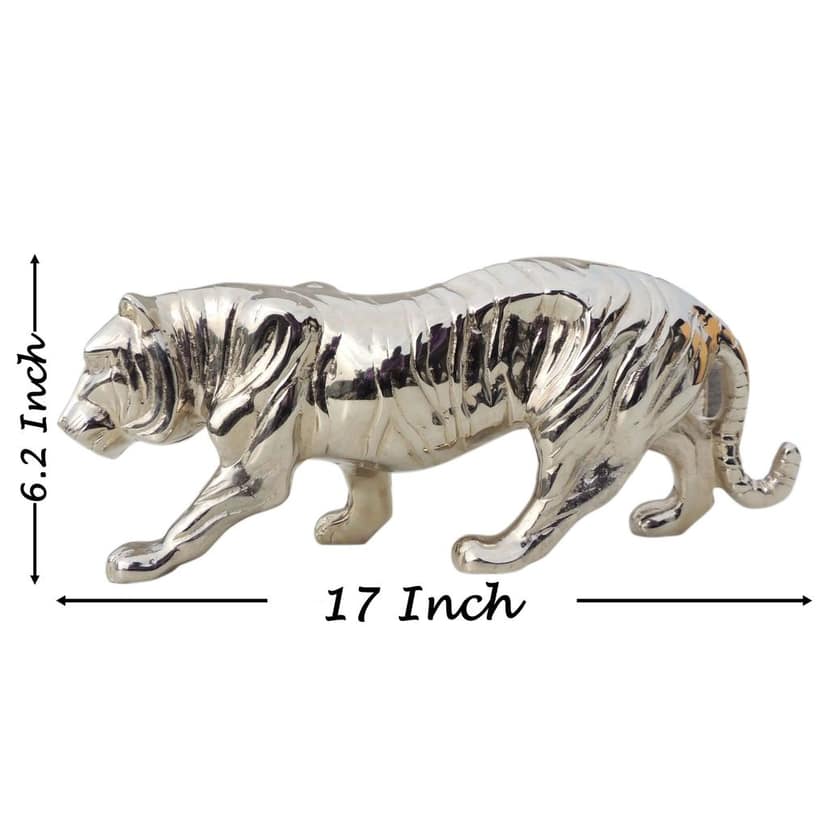 Aluminium Home Decorative Tiger Showpiece Statue (ANMAS262 S) view 2