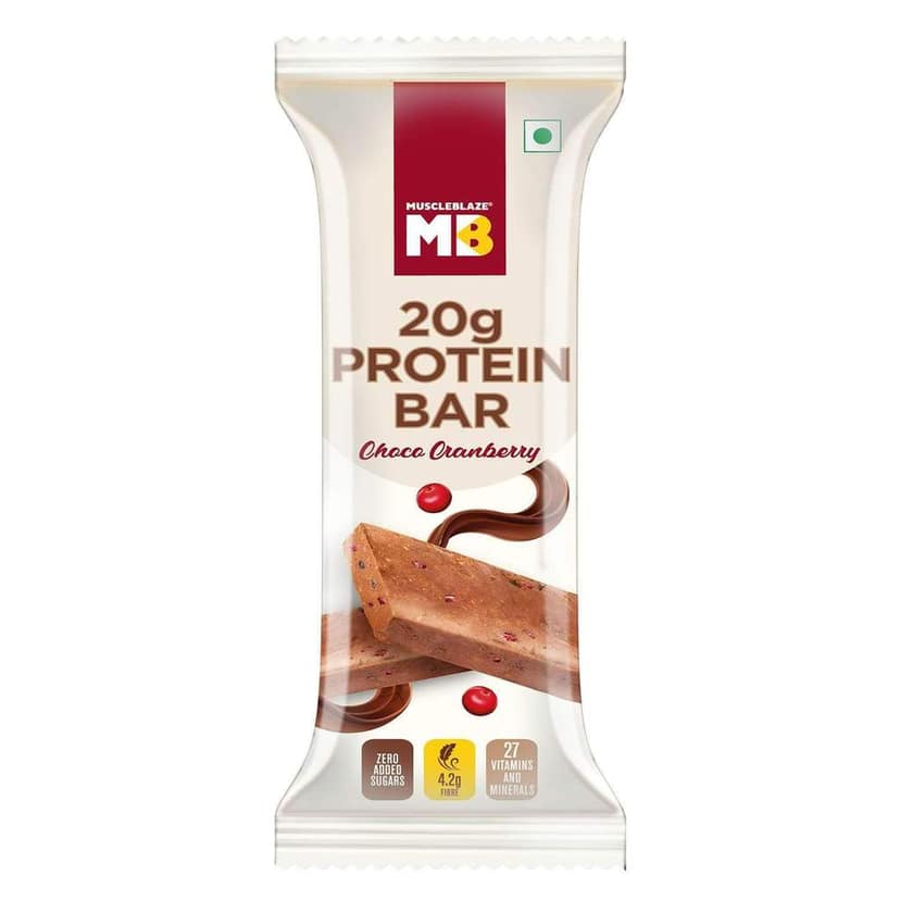 MuscleBlaze Choco Cranberry 20 g Protein Bar, 20 gm - MuscleBlaze Choco Cranberry 20 g Protein Bar, 20 gm