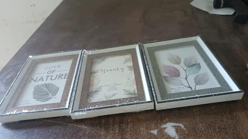 Modern Plastic Picture Frame Photo Holder (1 Pc / Mix Color & Design / 15×12 Cm) view 7