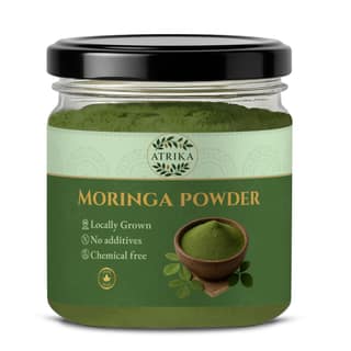 Atrika Moringa Powder 150g | Pure Moringa Leaf Powder | Drumstick Leaves Powder for Daily Nutrition, Energy & Wellness