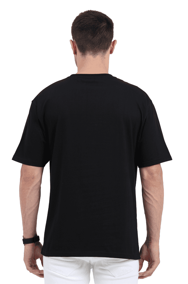 Clothikoo Classic Oversized T-Shirt (Black Colour, 240 GSM) view 2