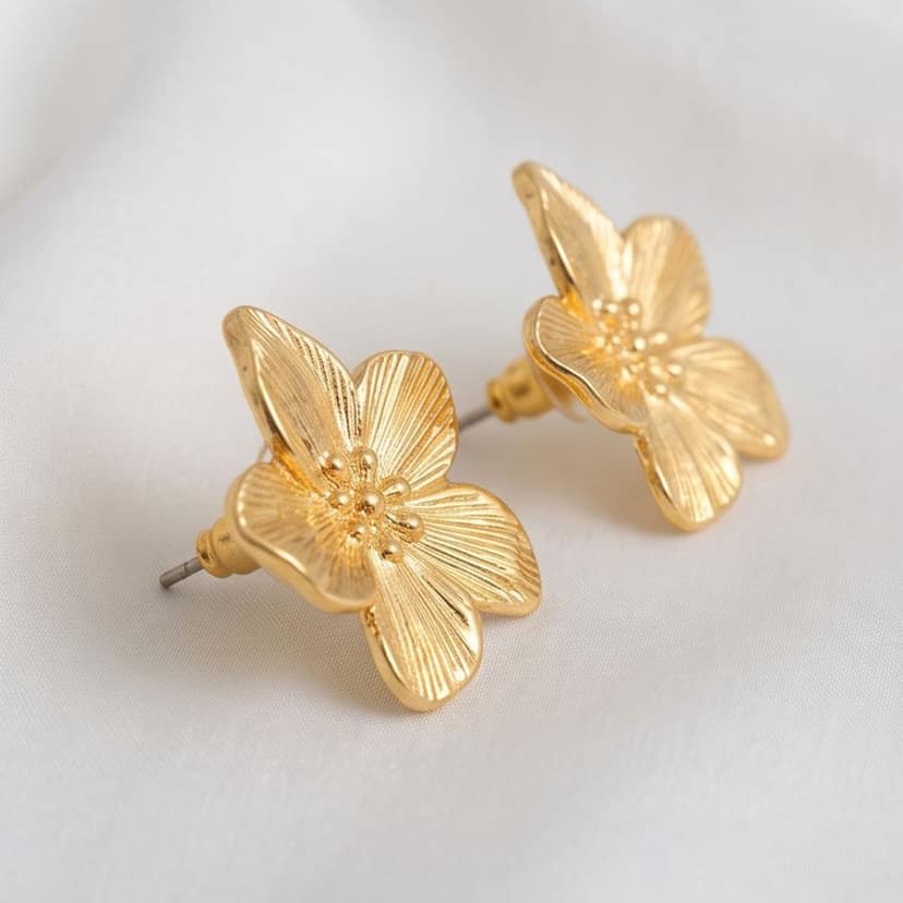 Golden Lily Earrings view 2