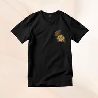 Trishoolin Timeless Vintage Pocket Watch Theme T-Shirt | Design 20108MB | Cotton Regular Fit | Crew Neck / Round Neck Half Sleeve | Pack of 1
