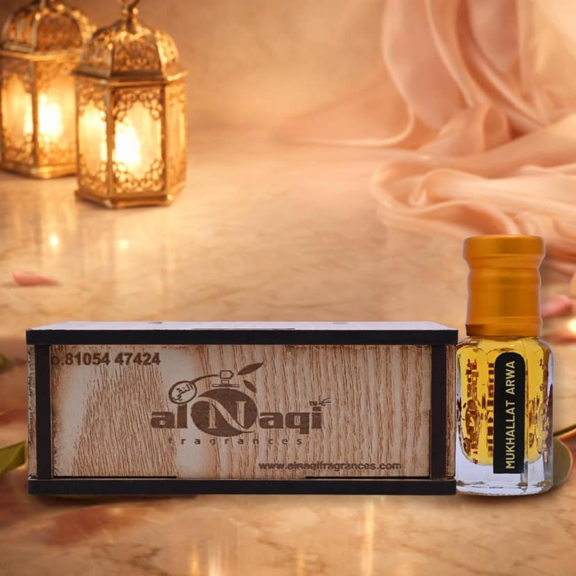 alnaqi fragrances Mukhallat-Arwa-Attar 12ml - Luxury Mixed-Oud Perfume, No Alcohol Concentrated Amber-Rose-Oil, High-Strength Traditional-Scent, Original Signature-Parfum view 5