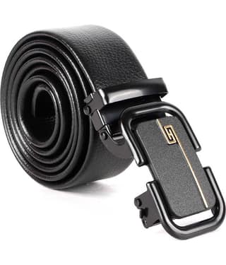 CIMONI - Black Leather Men's Casual Belt ( Pack of 1 )