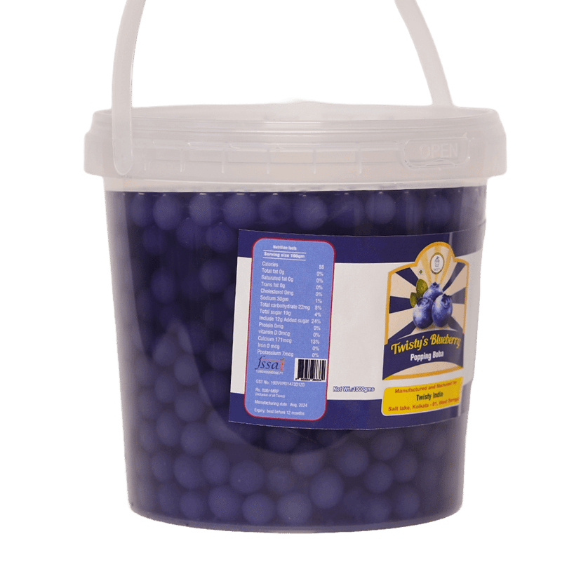 Blueberry Popping Boba for Bubble Tea view 3
