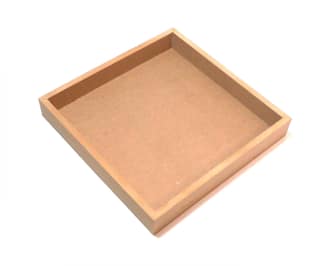 DEVESHA DIY Wooden Serving Tray - 12 × 12 Inch (Without Handle) | MDF Tray for Art, Craft, Decoupage & Decoration