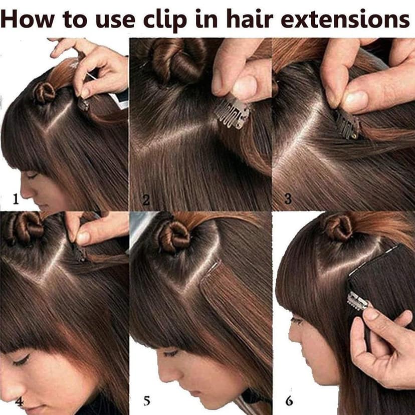 AkashKrishna 5 Clip in Hair Extension For Girls Brown Hair Extensions 24 Inches Long Brown Hair For Women view 6