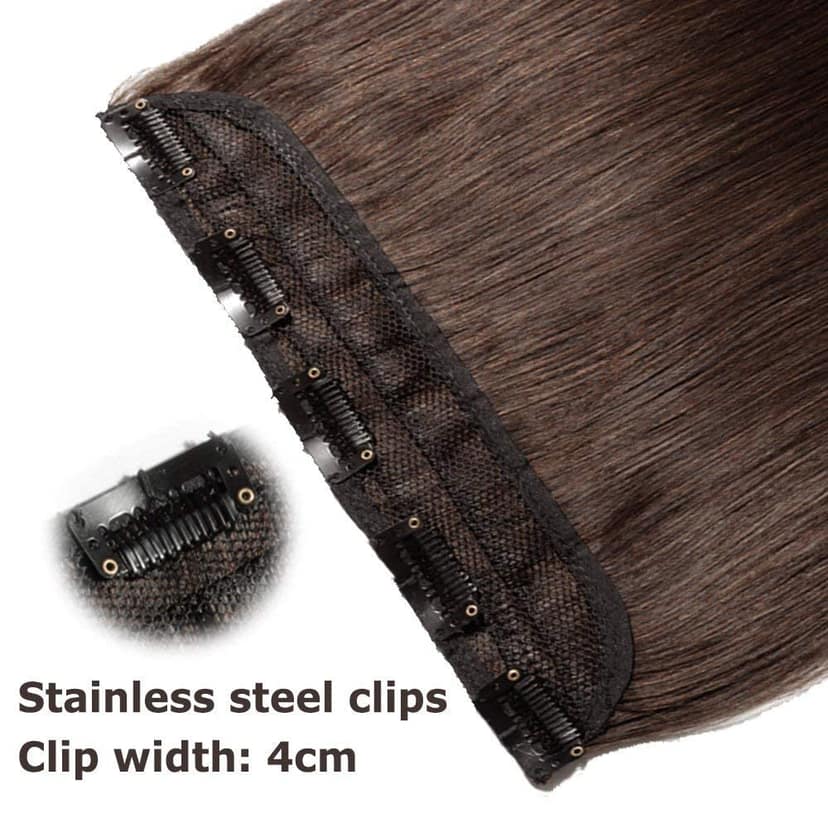 AkashKrishna 5 Clip in Hair Extension For Girls Brown Hair Extensions 24 Inches Long Brown Hair For Women view 7