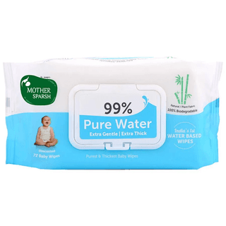 Mother Sparsh 99 Percentage Pure Water Unscented Wipes 72 Pcs