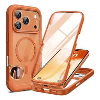 Orange 360 Full Protection MagSafe Case for iPhone 17