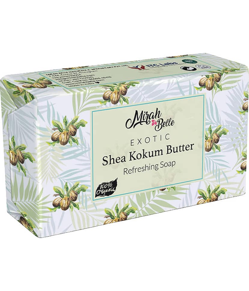 Mirah Belle - Organic Shea Kokum Butter Soap Bar 125gm(Pack of 3) -For Dry & Sensitive Skin- Handmade Soap 375gm view 2