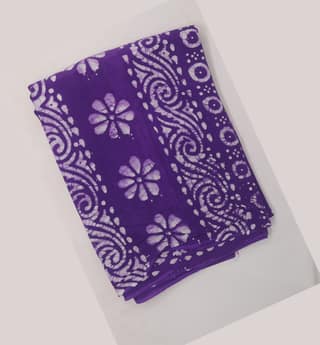 Handcrafted Batik Print Cotton Saree
