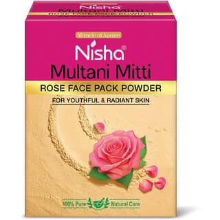 Nisha Rose Multani Mitti For Face (100g , Pack OF 3) | Natural Oil Control, Acne & Tan Removal