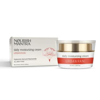Nourish Mantra Urban Rani Daily Moisturizing Cream/ Face Cream Made With Hyaluronic Acid Niacinamide & Sea Buckthorn/ Best Moisturizer for All Skin Types/ Hydrates Nourishes Skin & Improves