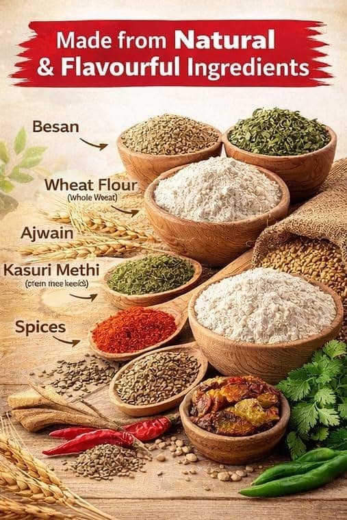 GM Foods Masala Missi Roti Atta 1kg (Pack of 2) | Spiced with Indian Seeds & Herbs | Rich in Protein, Vitamins, Minerals & Micronutrients | Healthy and Tasty | No Artificial Colour or Preservatives view 3
