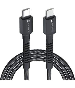 Portronics Black 3A Type C Cable 2 Meter