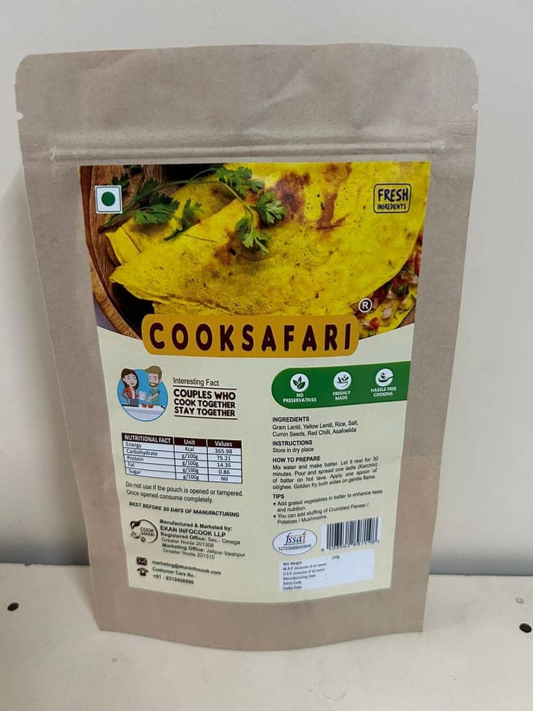 CookSafari Dal Cheela Mix - Ready To Cook, Time Saver, Tasty, No Preservatives, view 2