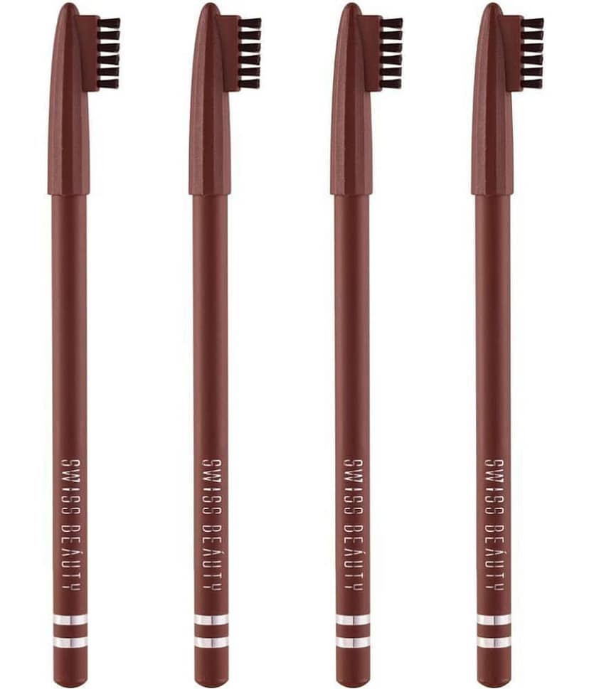 Swiss Beauty Eyebrow Pencil (Black) Pack of 4, 1.8gm each