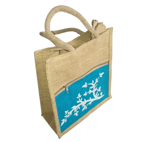 Jute Bag with Tree Design view 2