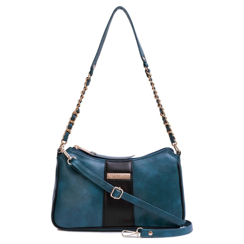 VISMIINTREND Women Handbag | Pu Leather Satchel Bag | Crossbody Sling Bag with Detachable Adjustable Strap | Evening Party Handbag | Solid Half Moon Style | Bags view 5