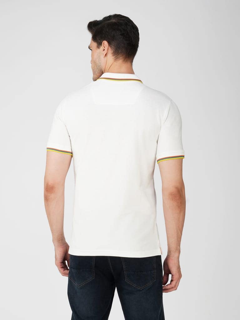 Men’s Tipping Polo T-shirt White view 2