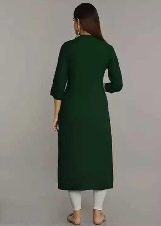 MANMAYEE Indian Tunic Top Women's Rayon Button in Front Design Straight Kurti | Straight Kurti view 8