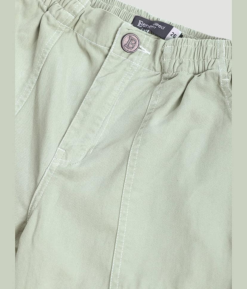 Bene Kleed Women Cotton Cargos Trousers ( Grey ) view 7