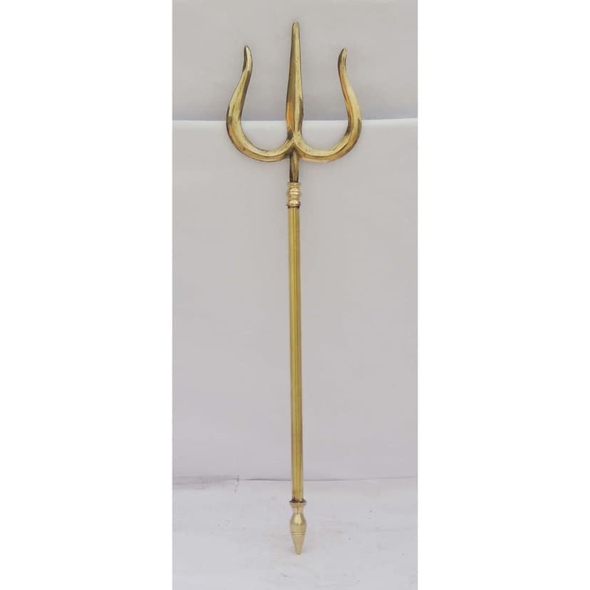 Brass Trishul, Height : 22 Inch (ZMAS138 M) view 2