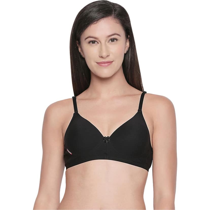 Bodycare Cotton Spandex Padded Non wired Tshirt Bra-Pack of 3 view 2
