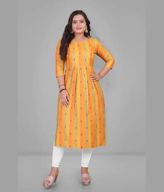 Parastri Yellow Cotton Maternity Tops