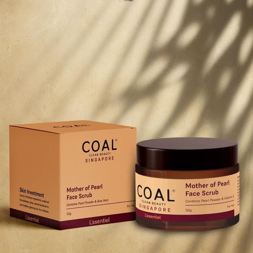 COAL Clean Beauty Mother of Pearl Face Scrub For Women | Mother of Pearl Powder, Kaolin, Cucumber Extract, Jojoba Oil & Vitamin E | Exfoliates Face, Removes Dead Skin & Deeply Cleanses Skin | All Skin Types view 3