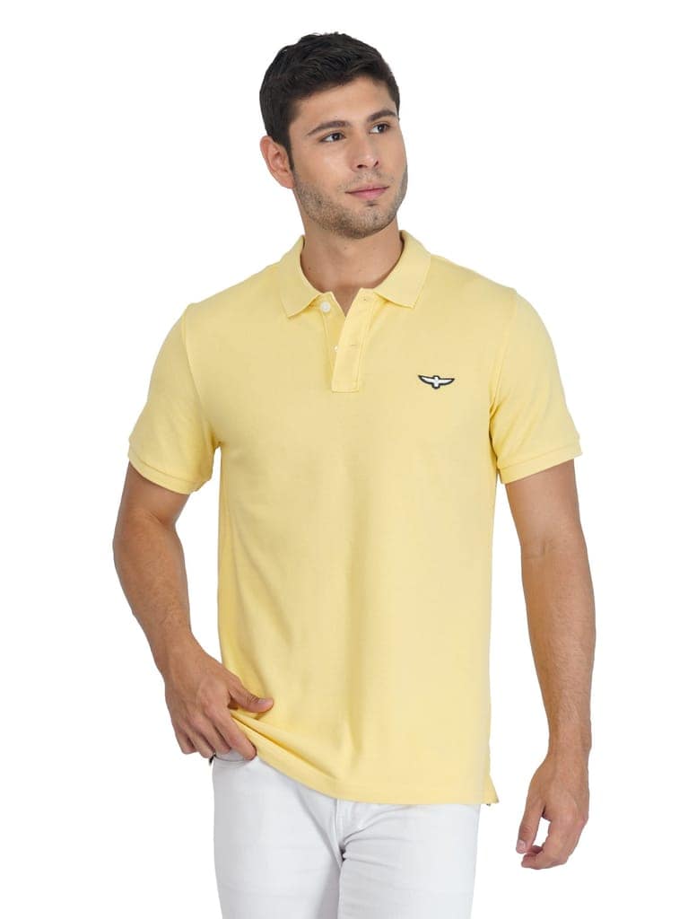 Solid Polo Shirt - PALE BANANA