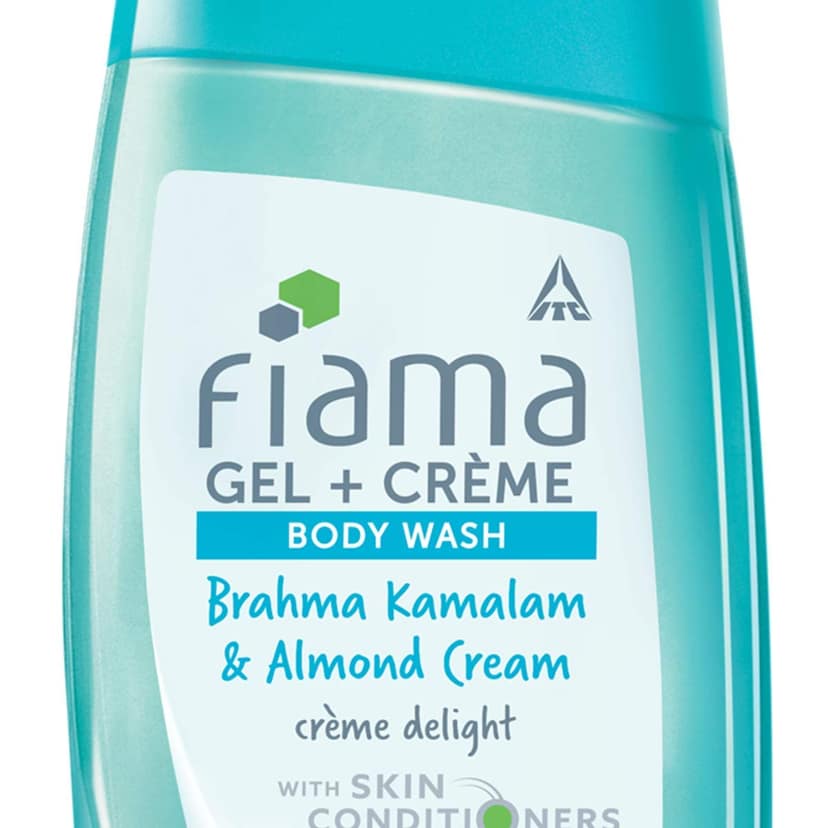 Fiama Gel Crme Body Wash Brahma Kamalam & Almond Cream, Shower Gel With Skin Conditioners, 200 Ml Bottle view 2